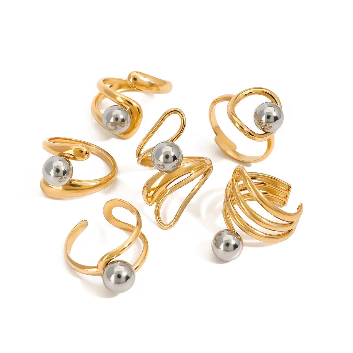 Gold/Silver Ring Set